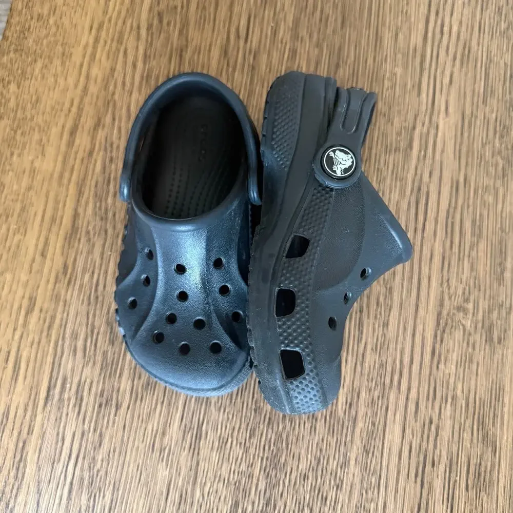 Crocs Black Shoes, Size C8